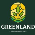 Premium Vector _ Green land logo template